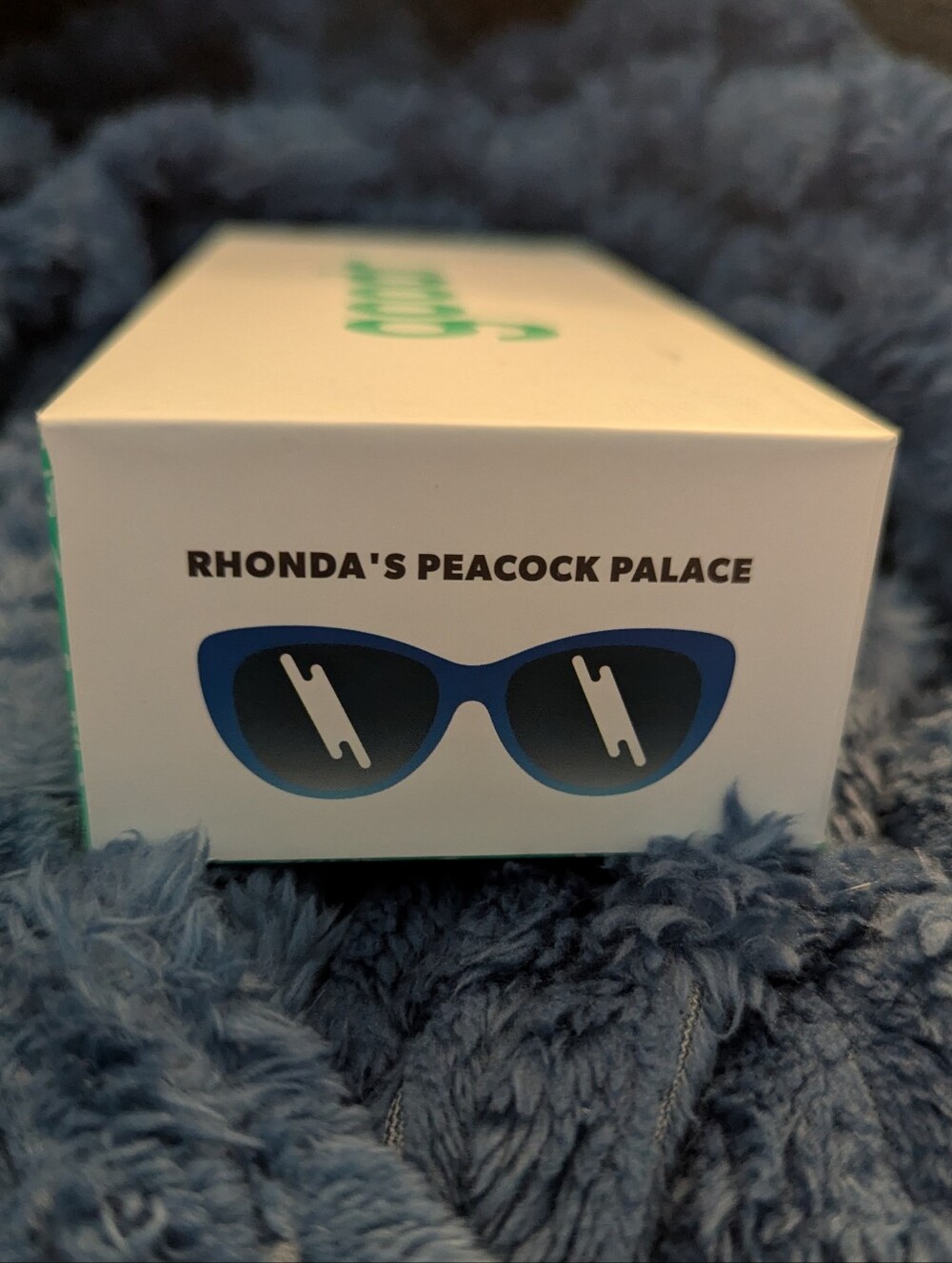 Rhonda's Peacock Palace Blue Cat-Eye Sunglasses